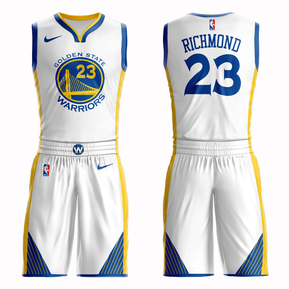 Men 2019 NBA Nike Golden State Warriors #23 Richmond white Customized jersey->memphis grizzlies->NBA Jersey
